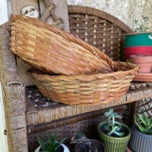 Two Vintage Oval Baskets